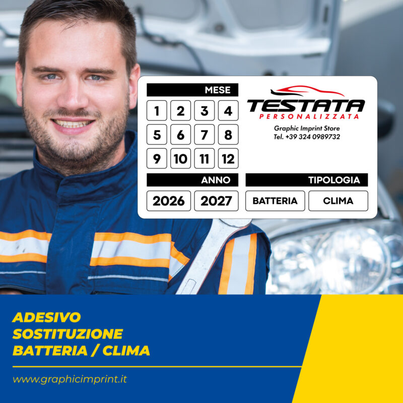 Adesivi Sostituzione Batteria Clima